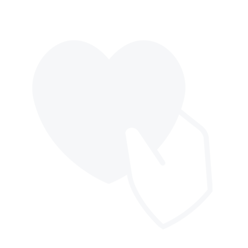 Heart Hand LTGREY 75 SQ500